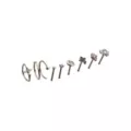 Multi-Pack CZ Cross and Heart Titanium Mixed Nose Rings 9 Pack - 20 Gauge at Spencer's
