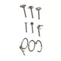 Multi-Pack CZ Celestial Icon Titanium Mixed Nose Rings 9 Pack - 20 Gauge at Spencer's