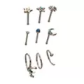 Multi-Pack CZ Celestial Icon Titanium Mixed Nose Rings 9 Pack - 20 Gauge at Spencer's