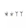 Multi-Pack CZ Butterfly Titanium Hoop Nose Rings and Bone Nose Rings 4 Pack - 20 Gauge at Spencer's