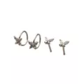 Multi-Pack CZ Butterfly Titanium Hoop Nose Rings and Bone Nose Rings 4 Pack - 20 Gauge at Spencer's