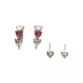 Multi-Pack CZ Heart Titanium Hoop Nose Rings and Bone Nose Rings 4 Pack - 20 Gauge at Spencer's