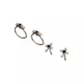 Multi-Pack Black CZ Cross Hoop Nose Rings and Bone Nose Rings 4 Pack - 20 Gauge at Spencer's