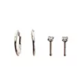 Multi-Pack Prong CZ Basic Titanium Hoop Nose Rings and Bone Nose Rings 4 Pack - 20 Gauge at Spencer's