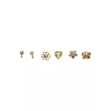 Multi-Pack CZ Spring Garden Titanium Bone Nose Rings 6 Pack - 20 Gauge at Spencer's