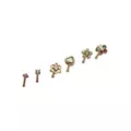 Multi-Pack CZ Spring Garden Titanium Bone Nose Rings 6 Pack - 20 Gauge at Spencer's