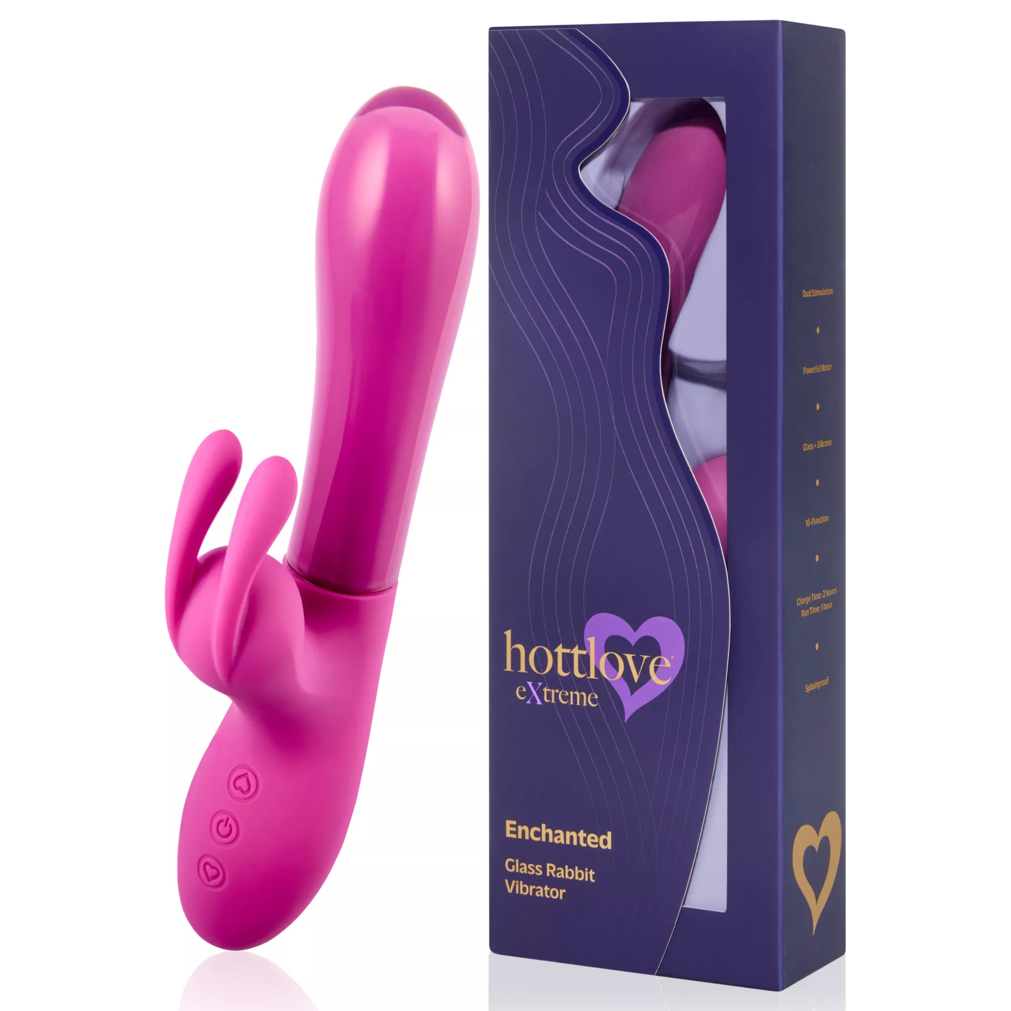 Hott Love Extreme Enchanted Glass Rabbit Vibrator at Spencer's