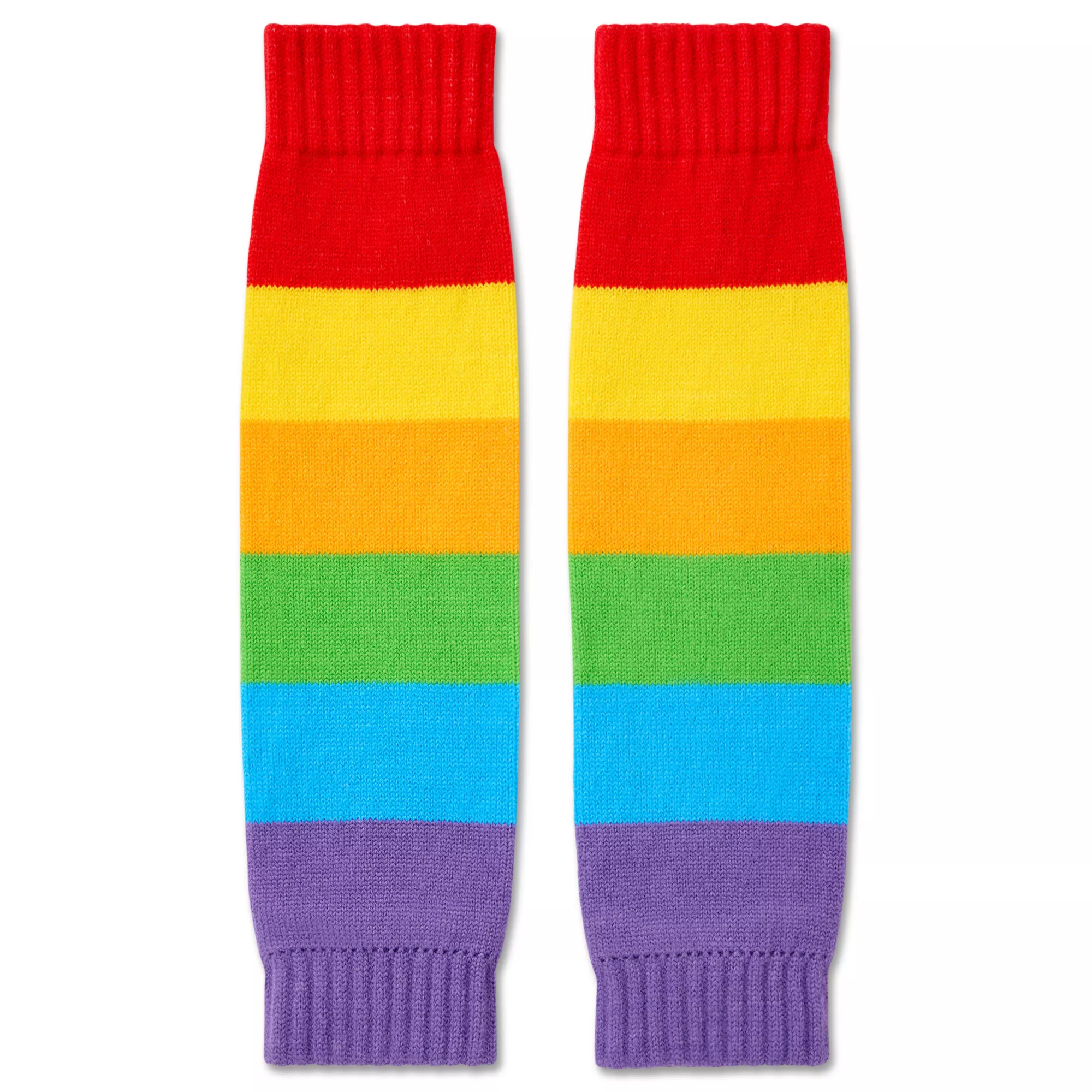 Rainbow Knit Leg Warmers at Spencer's