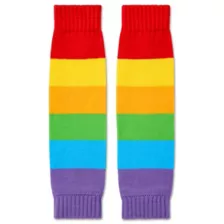 Rainbow Knit Leg Warmers at Spencer's