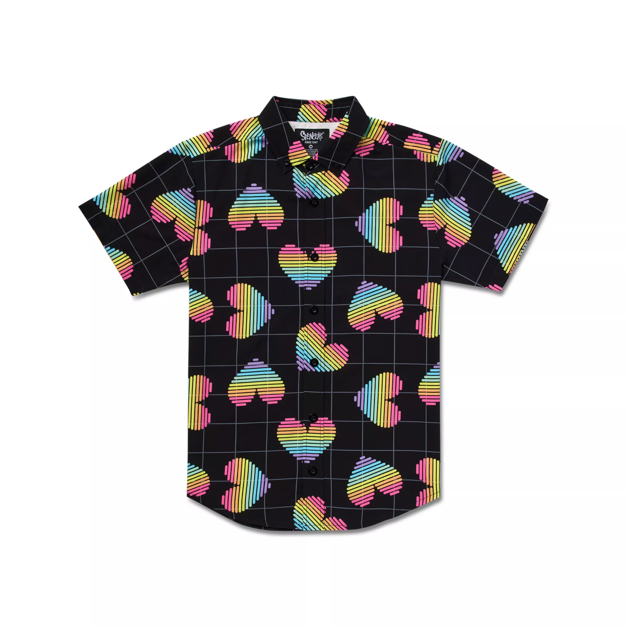 Pastel Hearts Pride Button Up Shirt at Spencer's