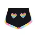 Pastel Hearts Pride Dolphin Shorts at Spencer's