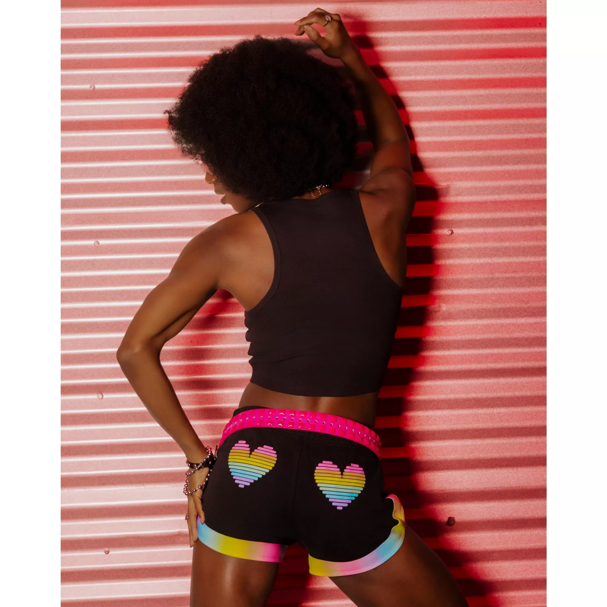 Pastel Hearts Pride Dolphin Shorts