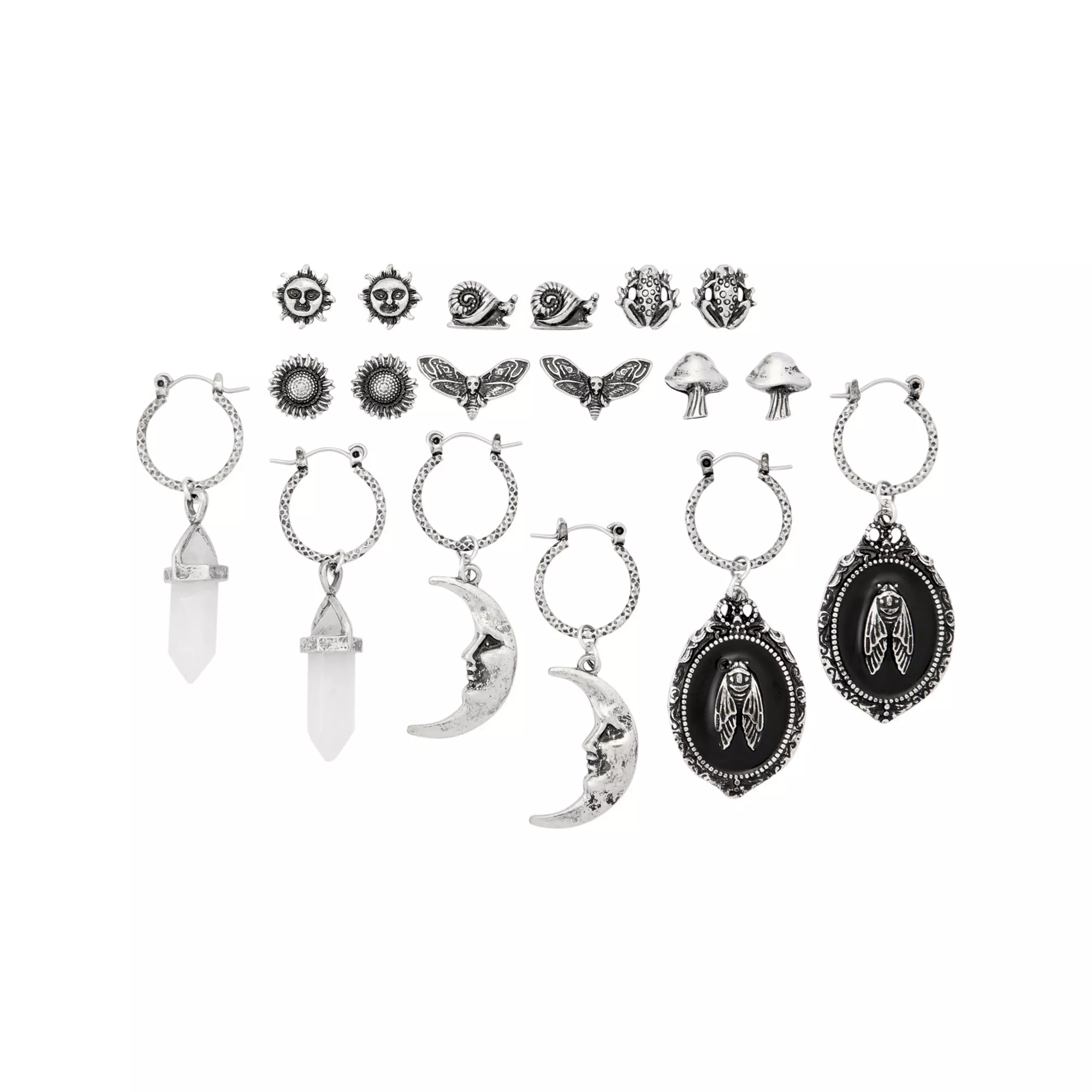 Multi-Pack Nature Mixed Earrings - 9 Pair