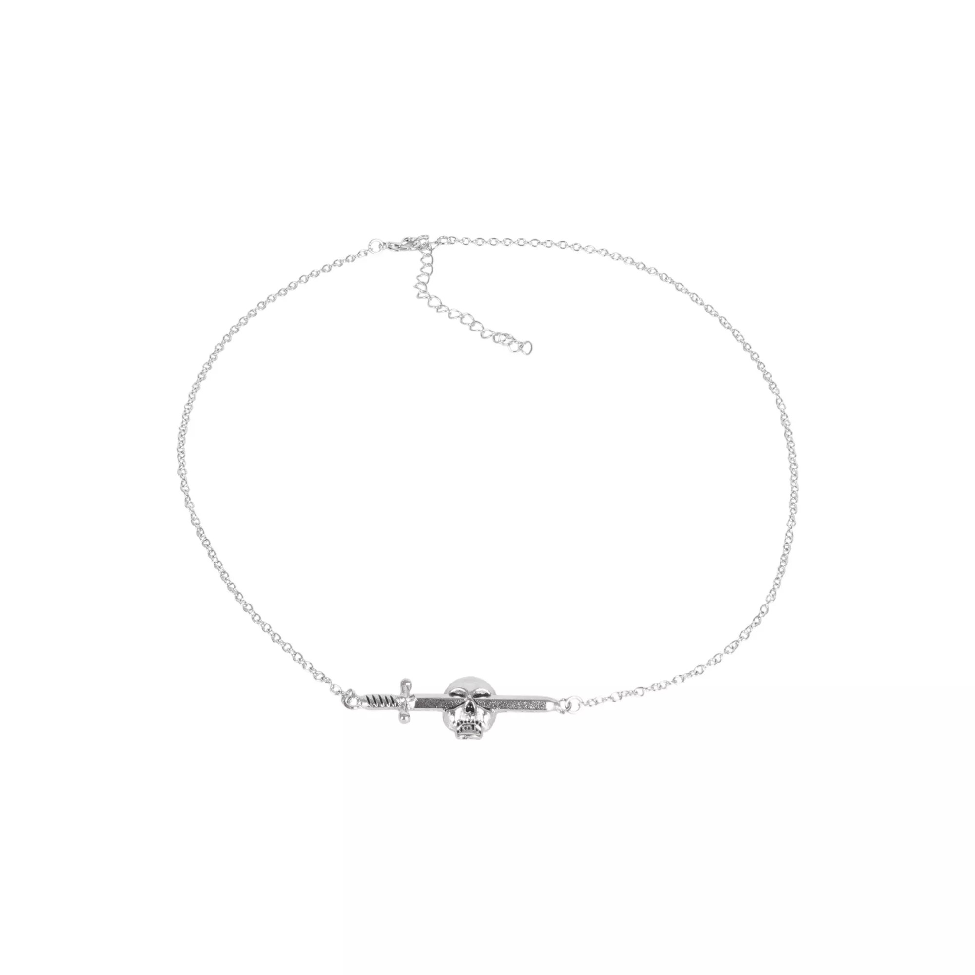 Skeleton Sword Chain Necklace