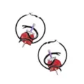 Serpent Heart Hoop Earrings at Spencer's