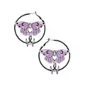 Moth Moon Hoop Earrings at Spencer's