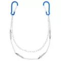 2 Row Blue and Silver-Tone Carabiner Sword Wallet Chain at Spencer's