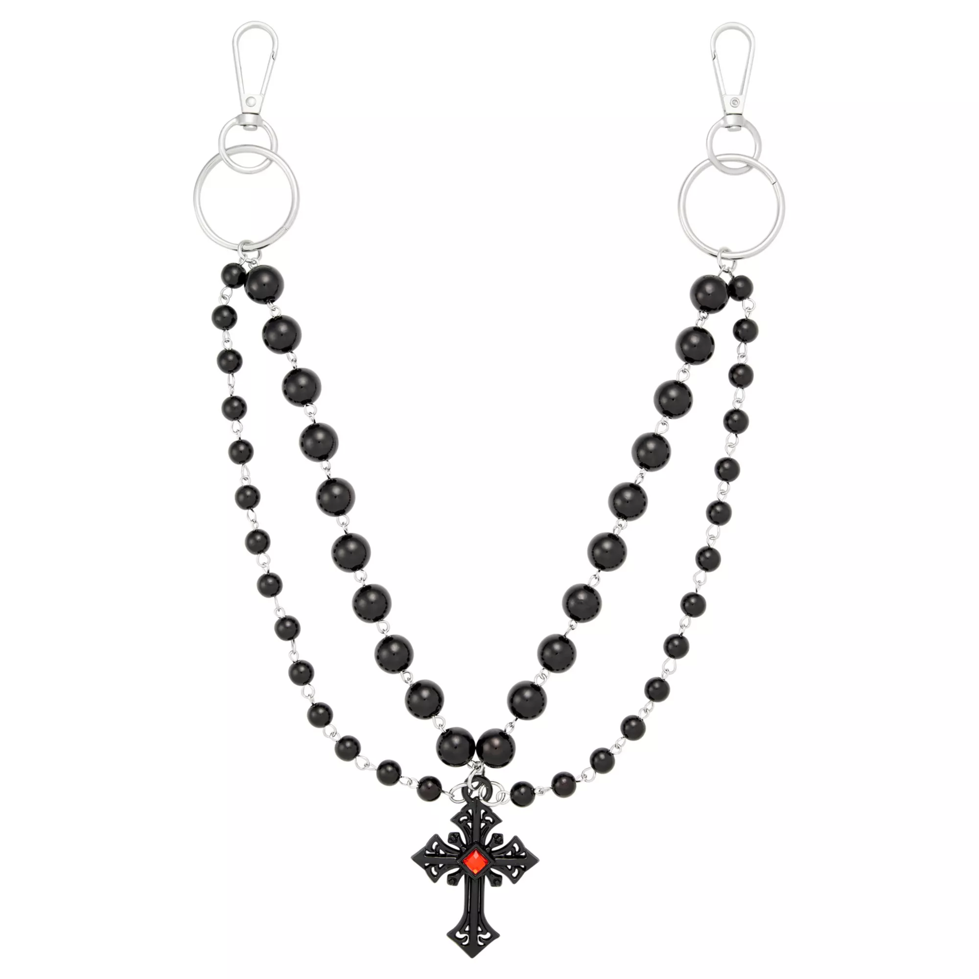 Beaded Cross Wallet Chain