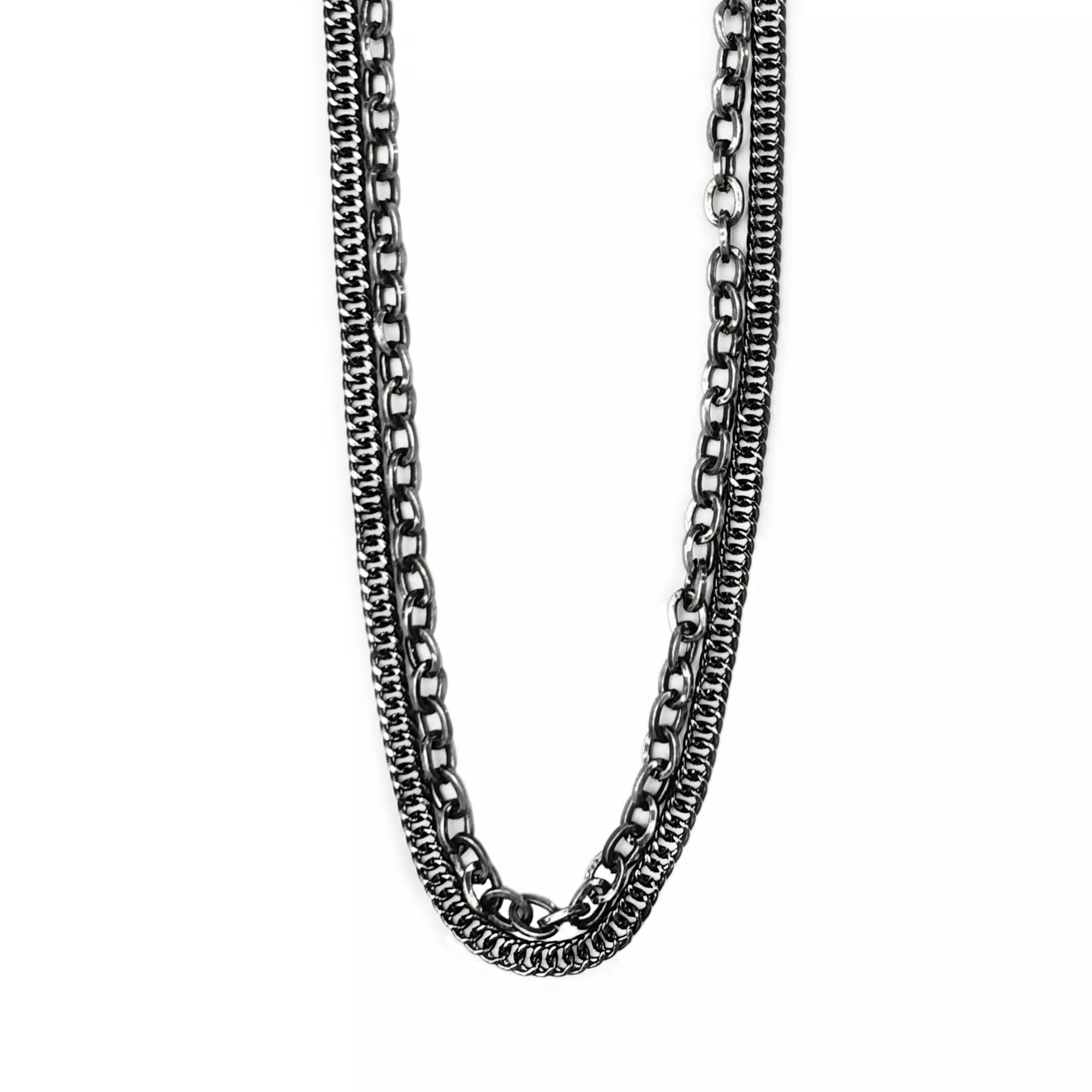 Hematite Basic Chain Necklaces - 2 Pack at Spencer's