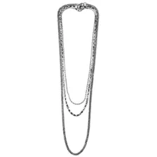 Multi-Pack Silver-Tone Bib Chain Necklaces - 3 Pack at Spencer's