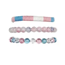 Multi-Pack Transgender Pride Mixed Bracelets - 3 Pack at Spencer's