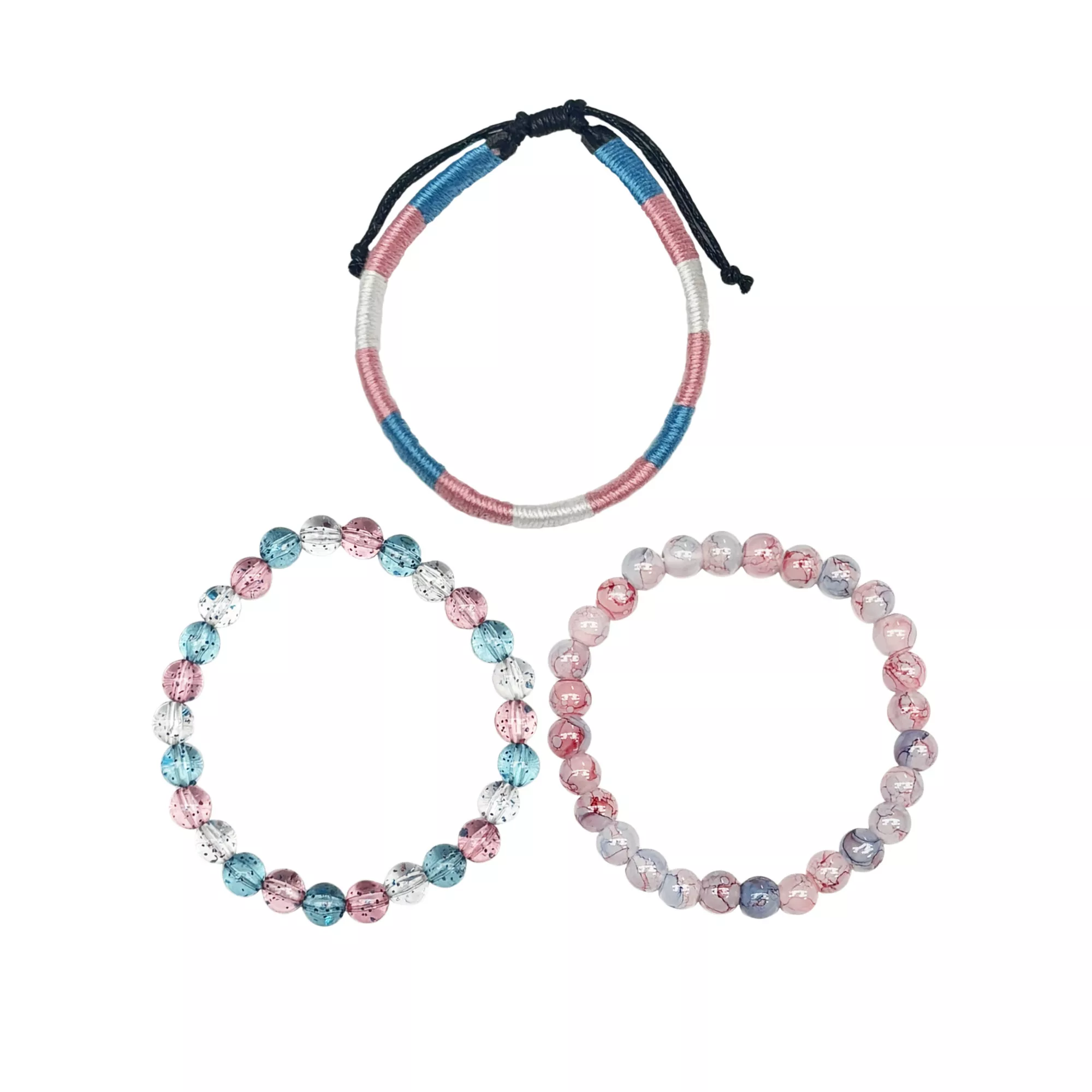 Multi-Pack Transgender Pride Mixed Bracelets - 3 Pack