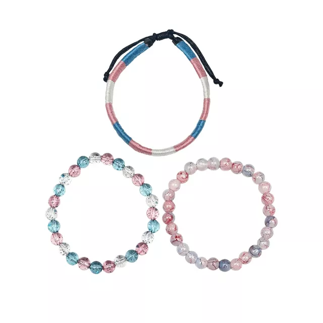 Multi-Pack Transgender Pride Mixed Bracelets - 3 Pack at Spencer's