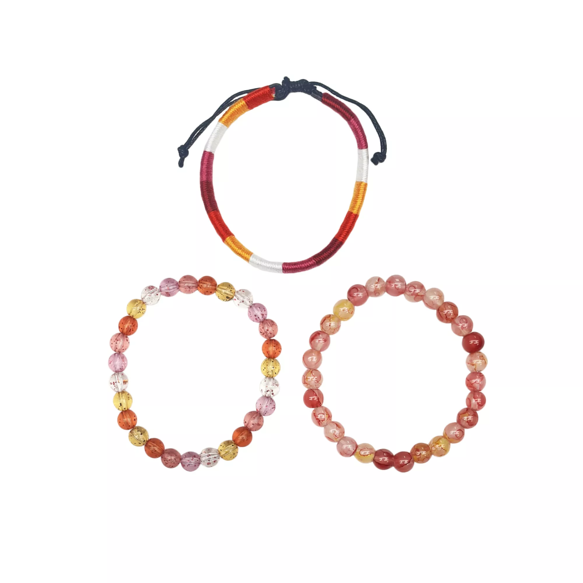 Multi-Pack Lesbian Pride Mixed Bracelets - 3 Pack