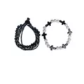 Black and White Beaded Cross Cord Bracelets - 2 Pack at Spencer's