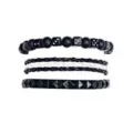Multi-Pack Black Dice Beaded Bracelets - 3 Pack at Spencer's
