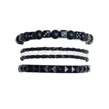 Multi-Pack Black Dice Beaded Bracelets - 3 Pack at Spencer's