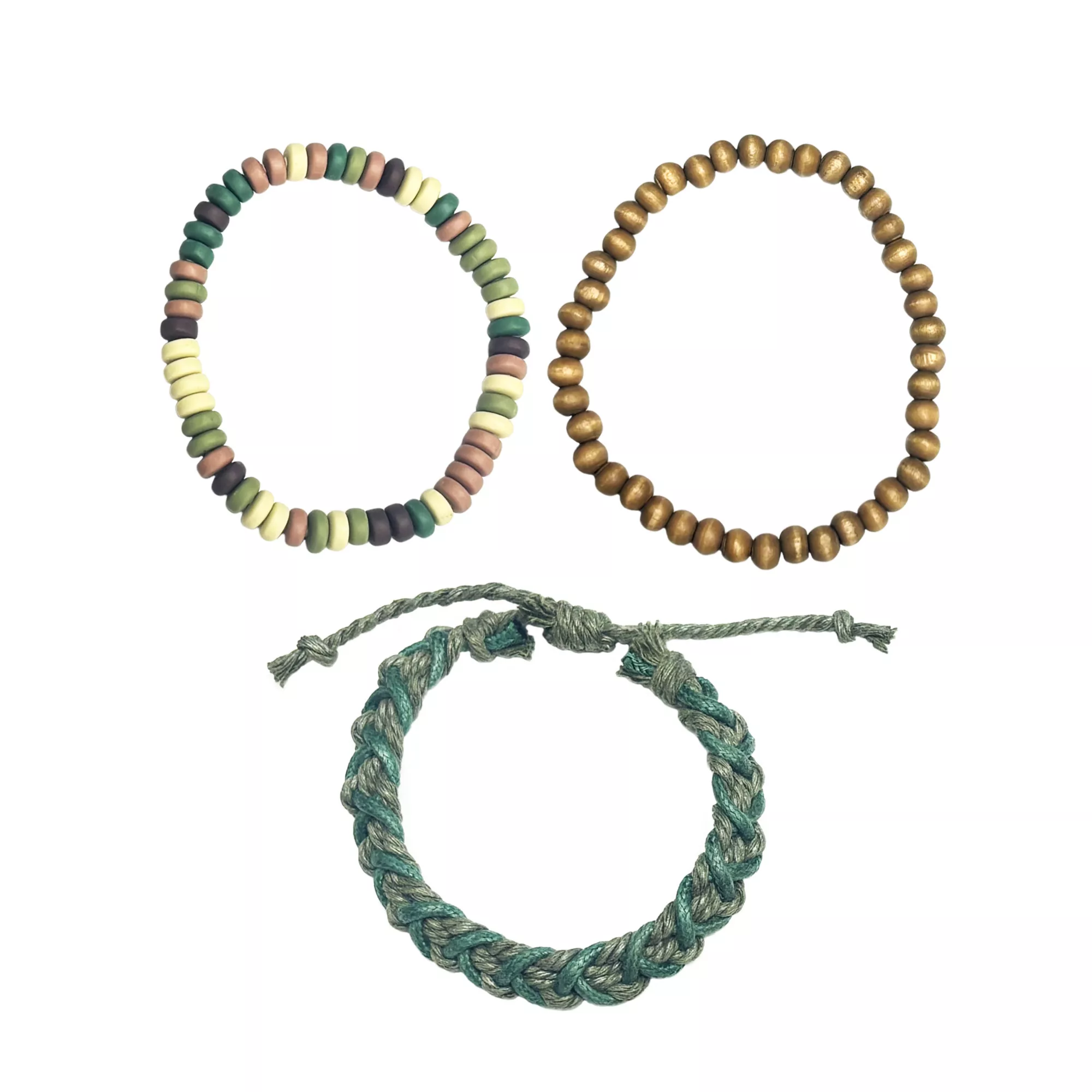 Multi-Pack Beaded Cord Multicolor Bracelets - 3 Pack at Spencer's