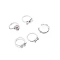 Multi-Pack Butterfly Heart Rings - 5 Pack at Spencer's