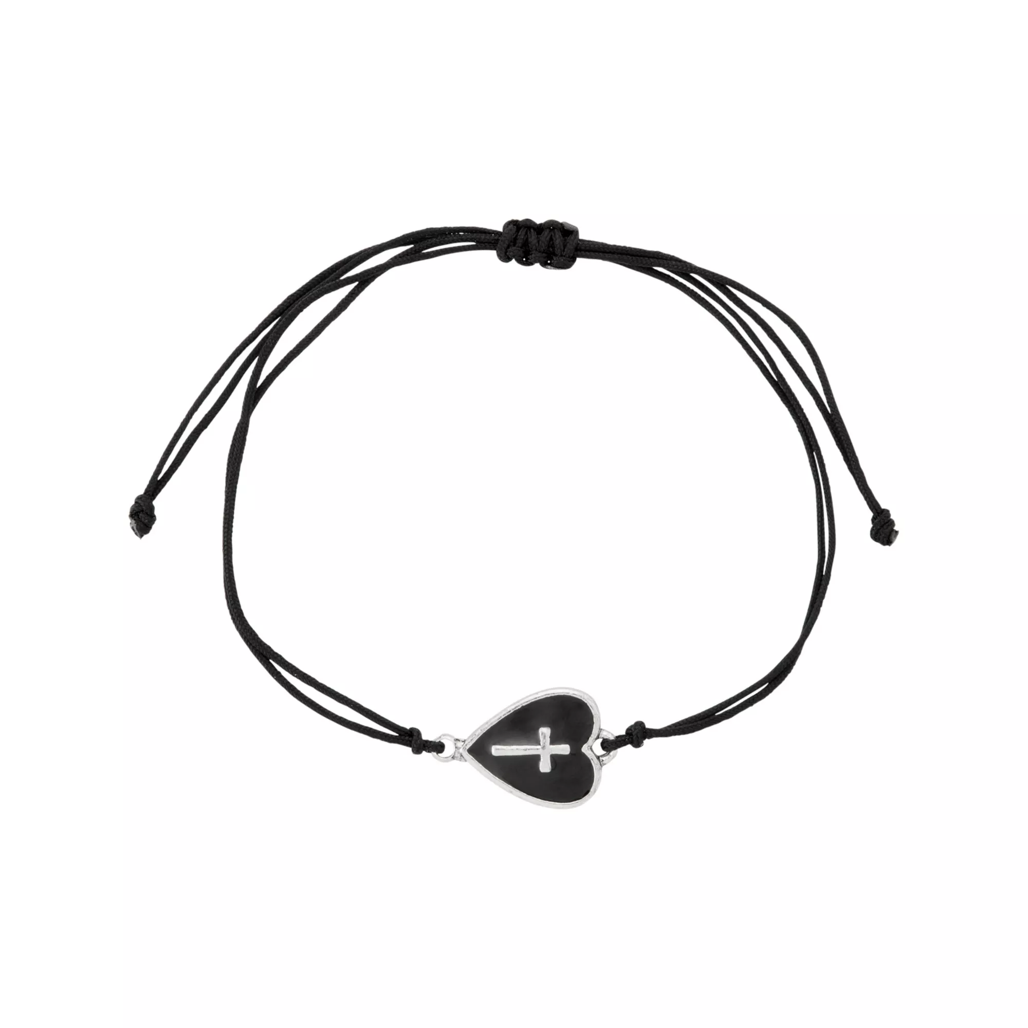 Multi-Pack Black and Blue Cross Skull Silver-Tone Beaded Bracelets - 5 Pack