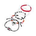 Multi-Pack Black and Red Gothic Charm Mixed Bracelets - 5 Pack at Spencer's