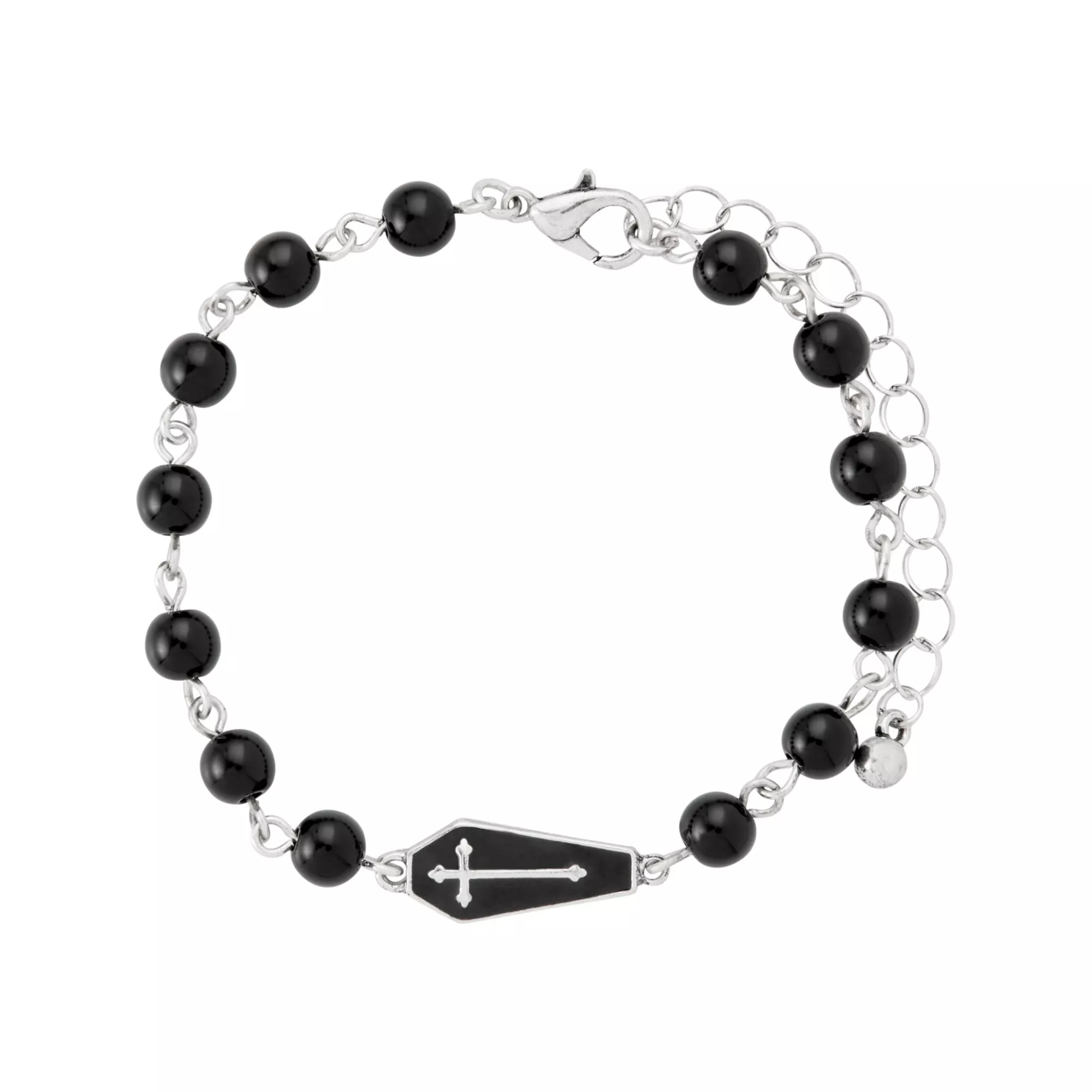 Multi-Pack Black and Red Gothic Charm Mixed Bracelets - 5 Pack