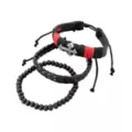 Black and Red Beaded and Braided Cord Cross Bracelets - 3 Pack at Spencer's