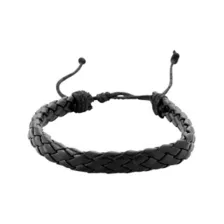 Black and Red Beaded and Braided Cord Cross Bracelets - 3 Pack at Spencer's