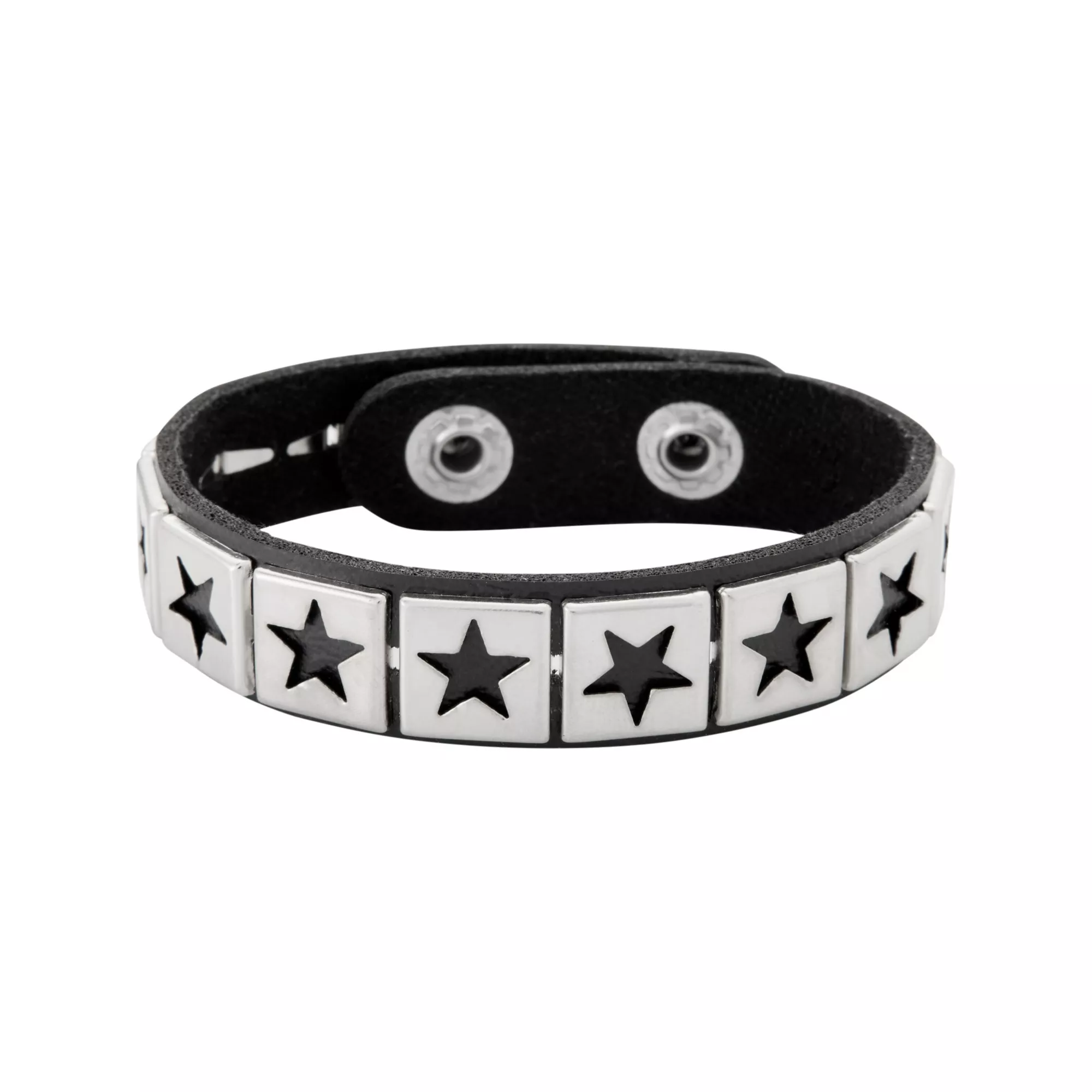Multi-Pack Gothic Charm Black and Silver-Tone Bracelets - 5 Pack