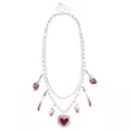 Silver-Tone Red Heart Knife Charm Necklace at Spencer's