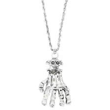 Skull Hand Pendant Chain Necklace at Spencer's