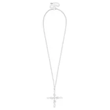 Barbed Wire Cross Chain Necklace at Spencer's