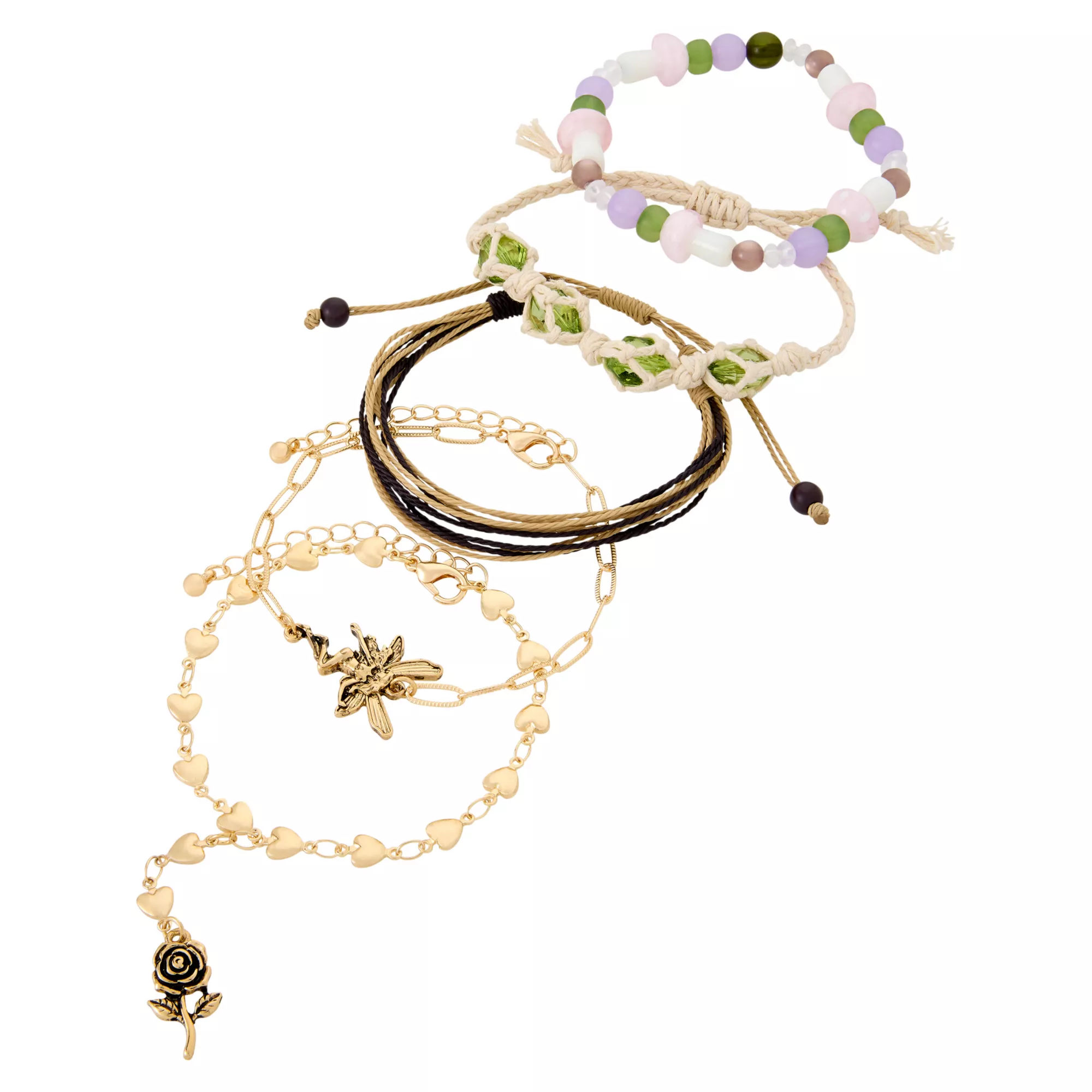 Multi-Pack Flower Garden Mixed Bracelets - 5 Pack