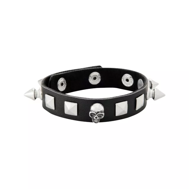 Multi-Pack Spiked Scorpion and Skull Stud Silver-Tone Bracelets - 4 Pack at Spencer's