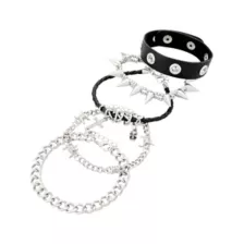 Multi-Pack Cross and Skull Mixed Bracelets - 5 Pack at Spencer's
