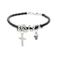Multi-Pack Cross and Skull Mixed Bracelets - 5 Pack at Spencer's