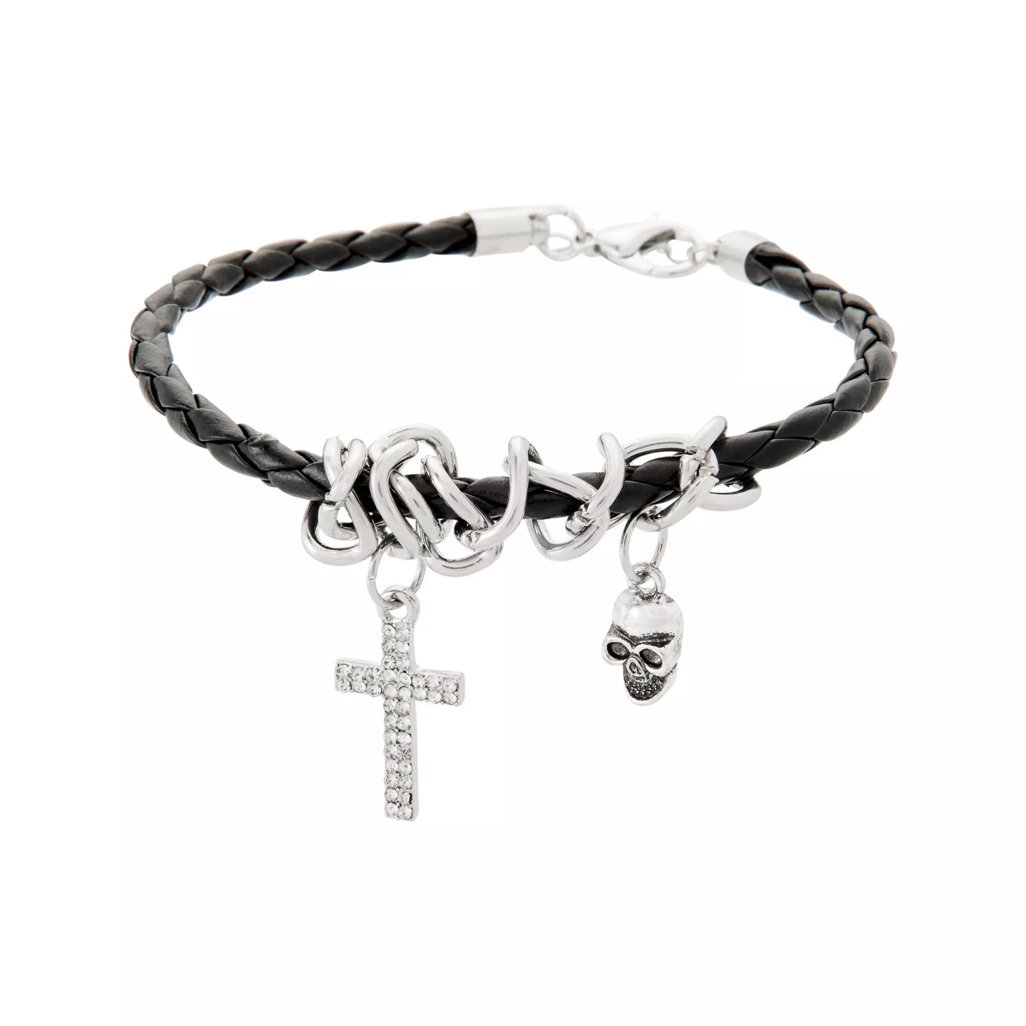 Multi-Pack Cross and Skull Mixed Bracelets - 5 Pack