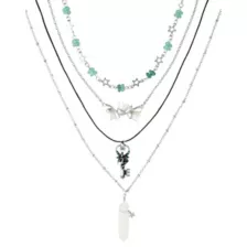 Star Fairy Key Pendant Layered Necklace at Spencer's