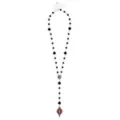 Red Heart Cross Rosary Necklace at Spencer's