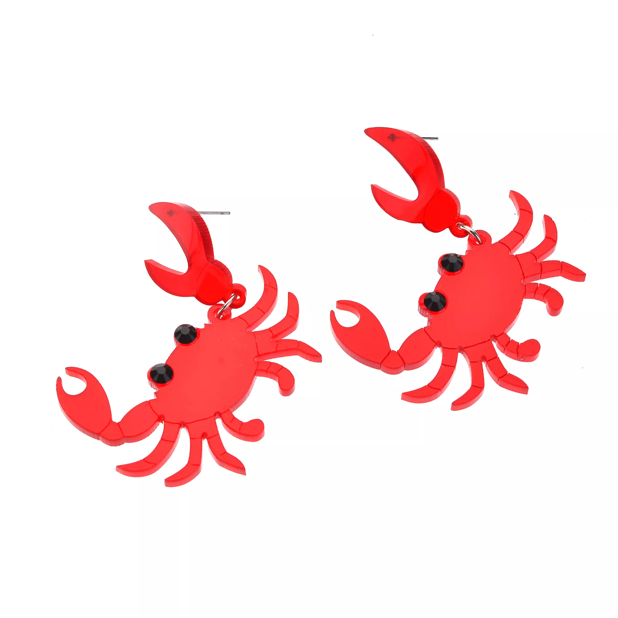 Crab Dangle Stud Earrings